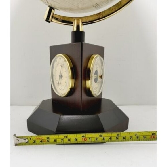 Classic  GLOBE BY THE GEORGE F.CRAM COMPANY-Wth Barometer,Thermometer,Hygrometer - Picture 2 of 12